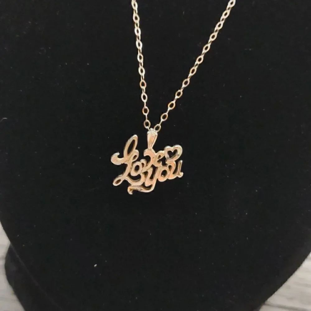 Sterling Silver I Love You necklace. P1